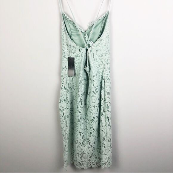 LULU’S | NEW Flirting with Desire Lace Bodycon Dress Blue Mint Women’s Size L - Picture 6 of 14